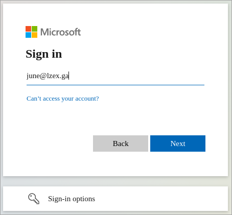 Viewing the Microsoft 365 Login Page