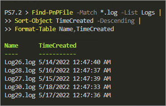 Listing the Remaining Files in PnP PowerShell