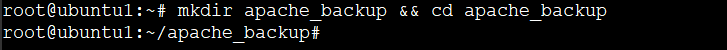 Creating the apache_backup Directory