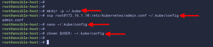 Configuring kubeconfig