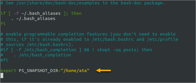 Adding Ubuntu environment variables in the ~/.bashrc file