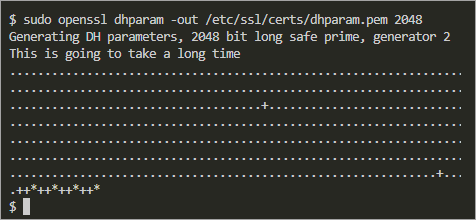 Generating the Diffie-Hellman parameters 