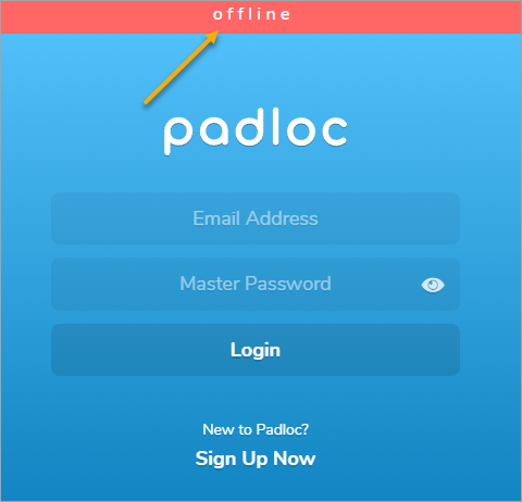 Your Padloc application is bootstrapping