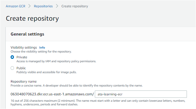 Providing Details for the New ECR Repository