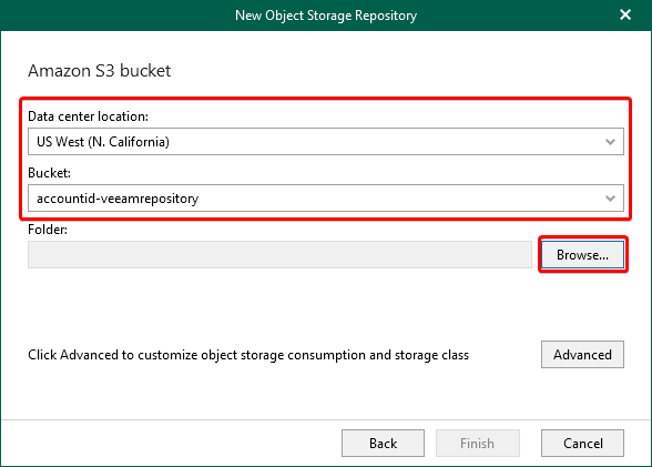 Specifying Amazon S3 Bucket Region and Name