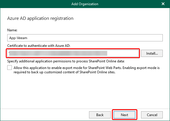 Confirming Added Certificate