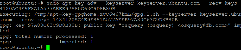 Adding the OSQuery Public Key to the System