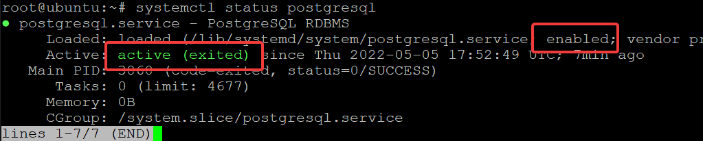 Checking PostgreSQL Service Status