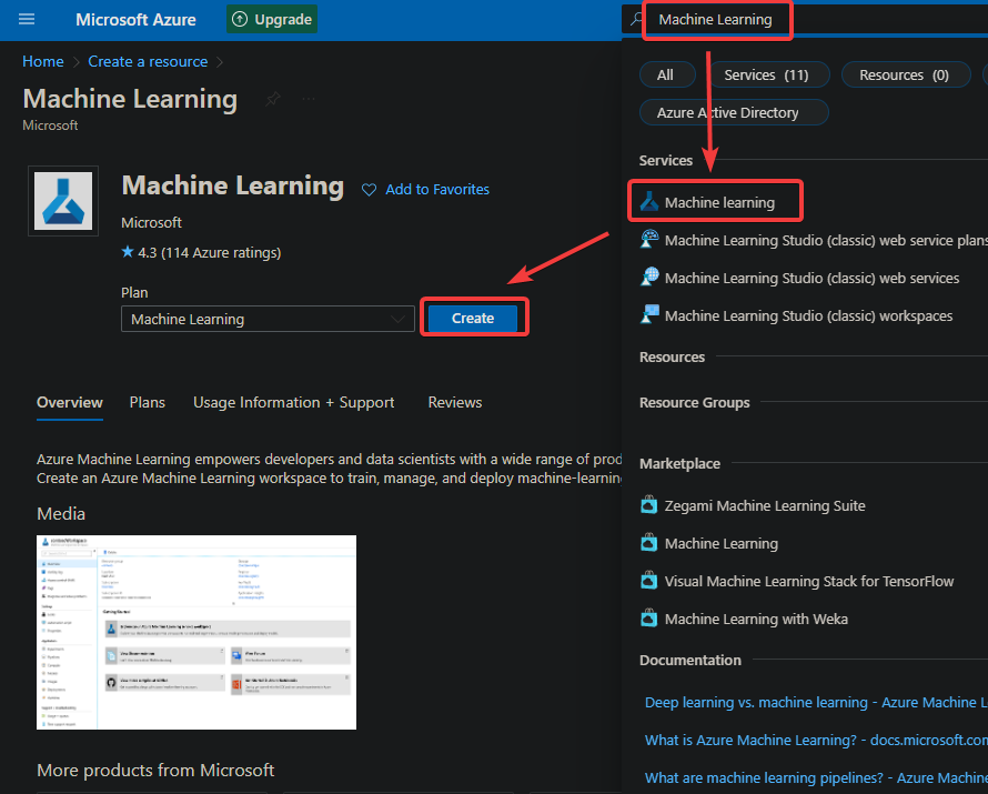 Creating a New Machine Learning Workspace