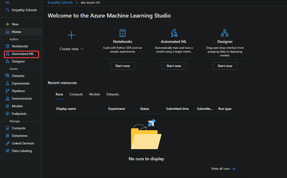 Selecting Automated ML Method