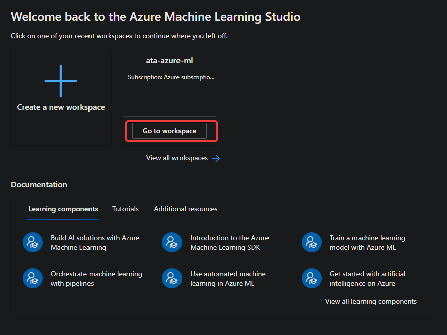 Navigate to the Azure Portal Home Page
