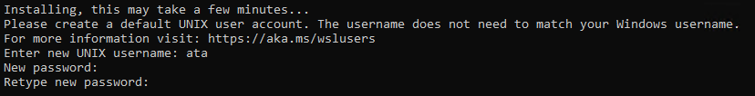 Setting up Linux Username and Password