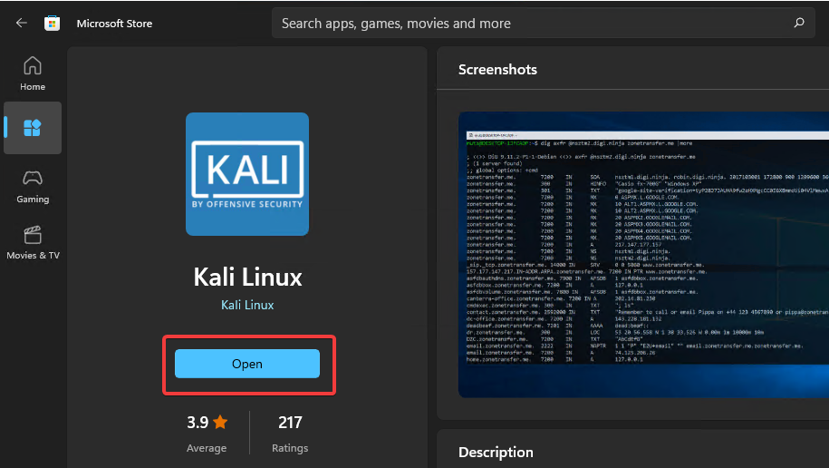 Launching Kali Linux