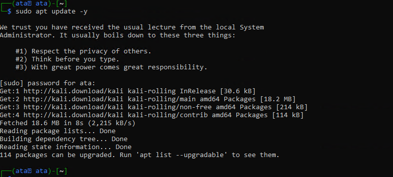 Updating the apt Package Manager Index