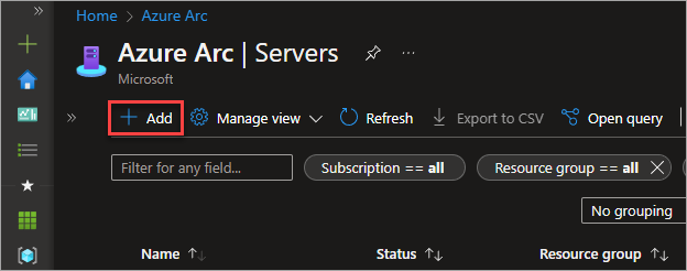 Click Add to create the Azure Arc deployment script