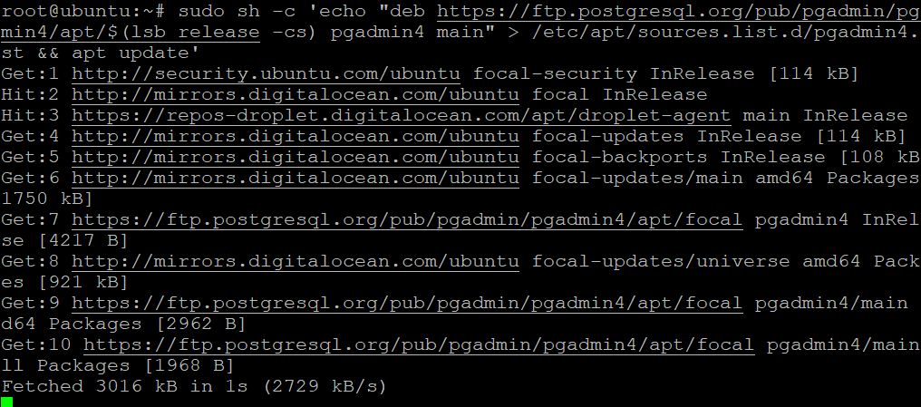 Adding the pgAdmin4 repository