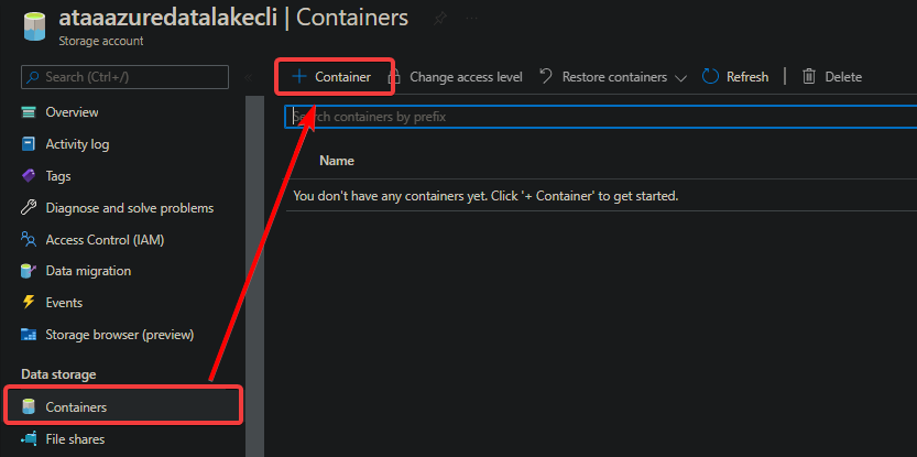 Creating a Container
