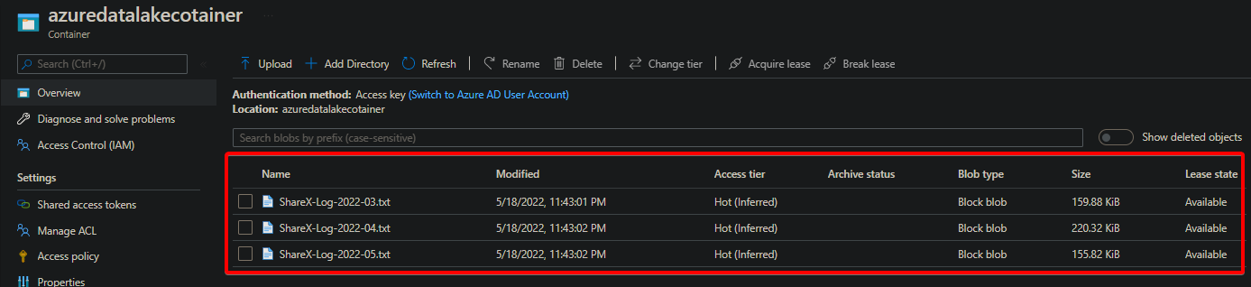 Verifying Uploaded Files in Azure Portal