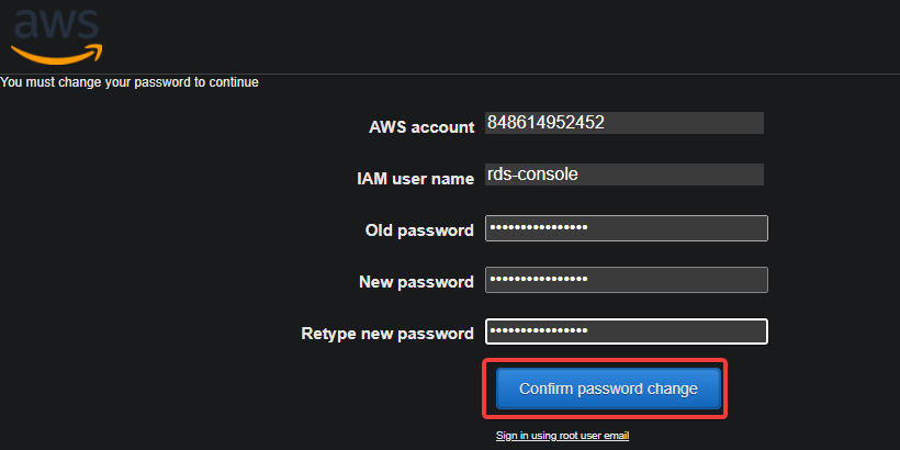 Changing Account Password
