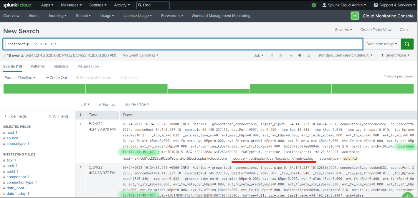 Verifying the Data in Splunk are Forwarded