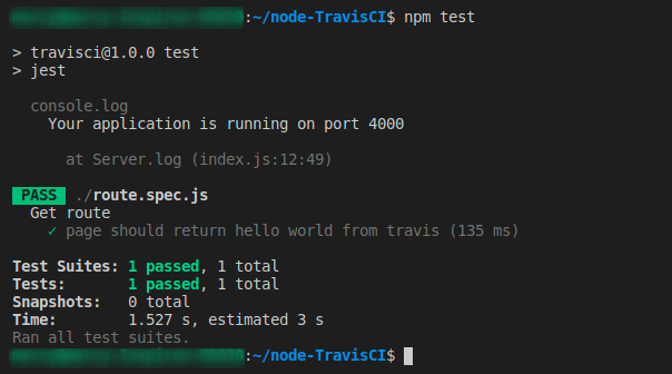 Verifying tests are passing