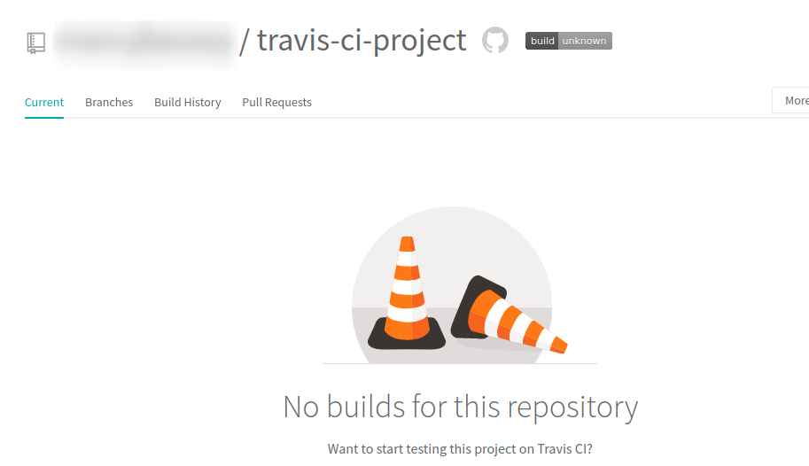 Viewing Git repository (travis-ci-project) on Travis CI 