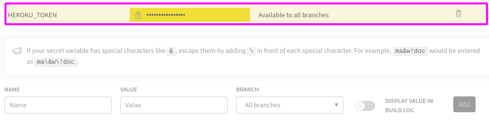 Verifying environment variables for builds