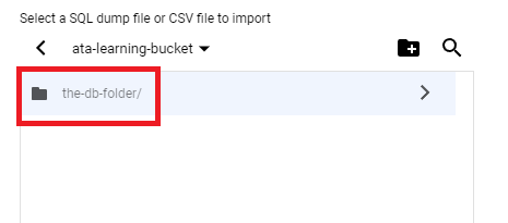 Accessing the bucket folder