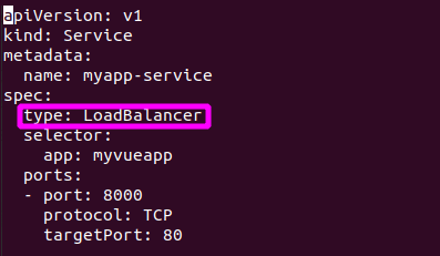 Changing Cluster Service Type to LoadBalancer