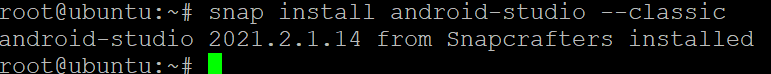Installing Android Studio Using the Snap Tool