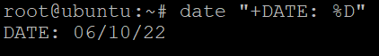 Printing the current date only in numeric format