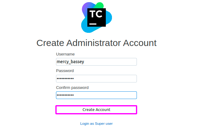 Creating administrator account