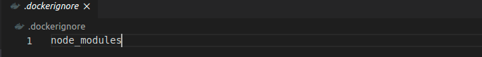 Adding the node_modules folder in a (.dockerignre) file