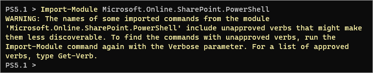 Importing the PowerShell SharePoint Online module