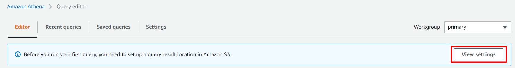 Viewing the query result and encryption settings