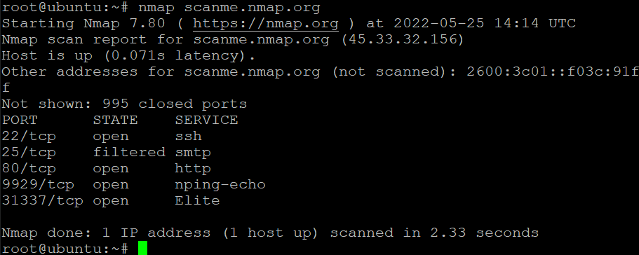 Scanning for Open Ports with Nmap