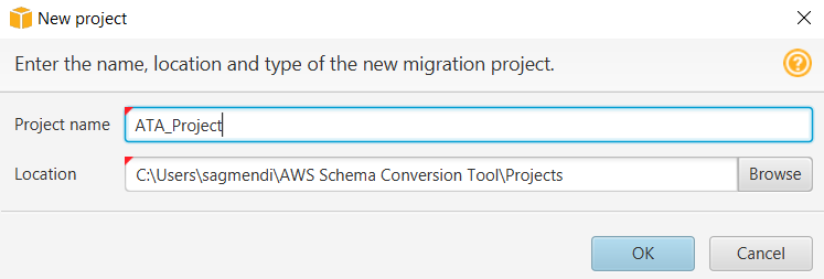 Providing project name and location