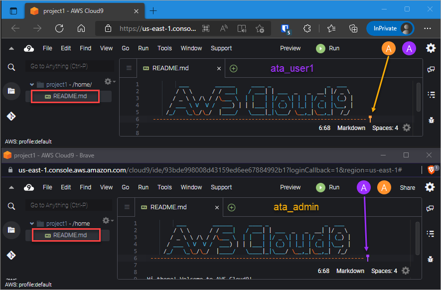 Opening the same file on both IDEs