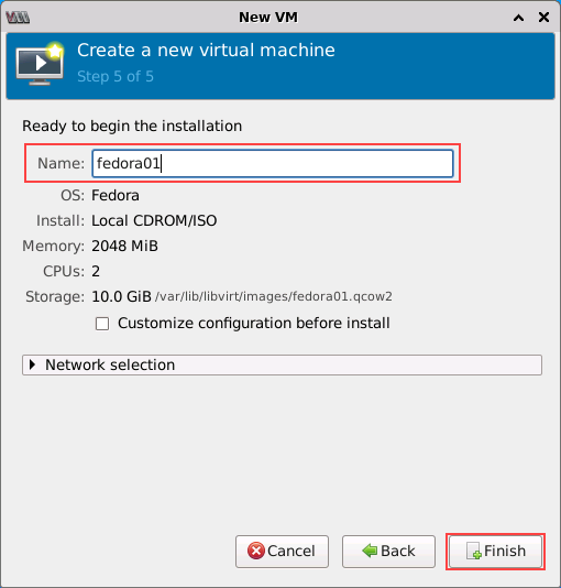 Setting the VM name