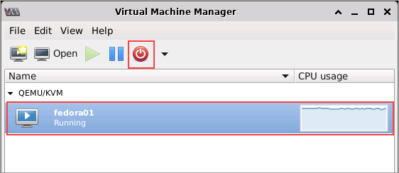 Shutting down the VM after installing the guest operating system