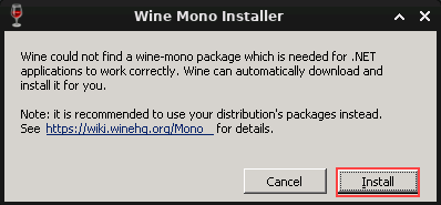 Installing Wine Mono