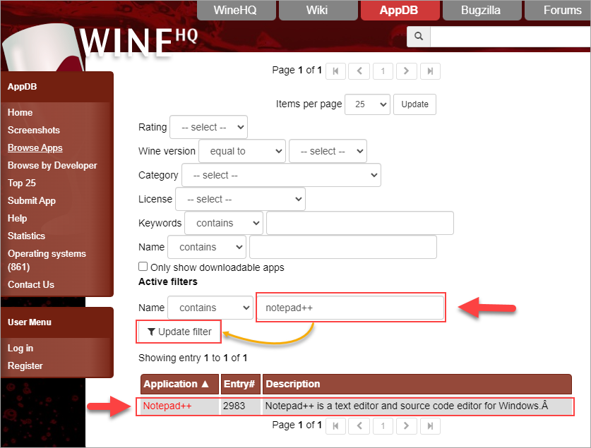 Finding a compatible Wine application