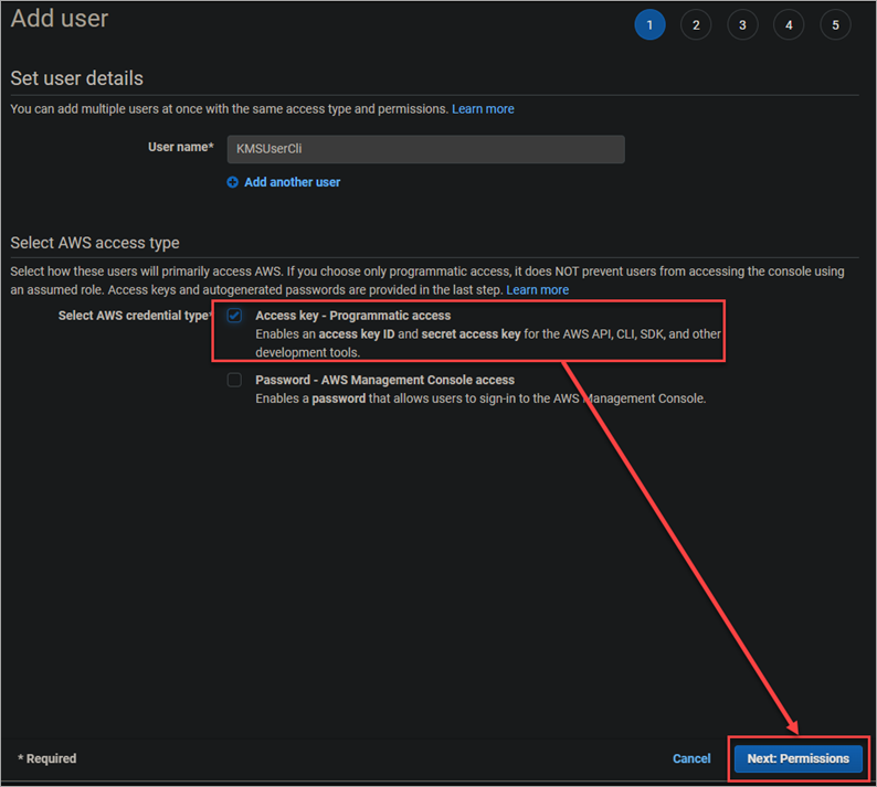 Selecting Programmatic access