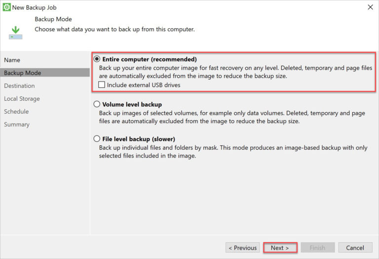 Using Veaam to Process Windows Server Backup (Step by Step)