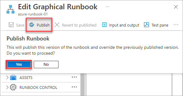 Publishing the runbook