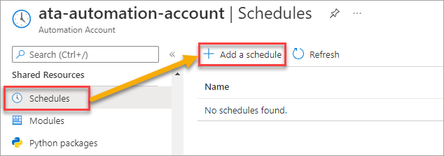 Click Add a schedule