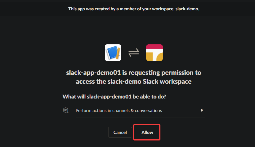 Allowing Slack app installation on the workspace