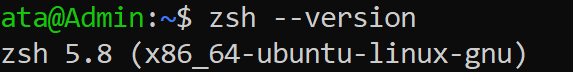 Verifying Zsh is installed