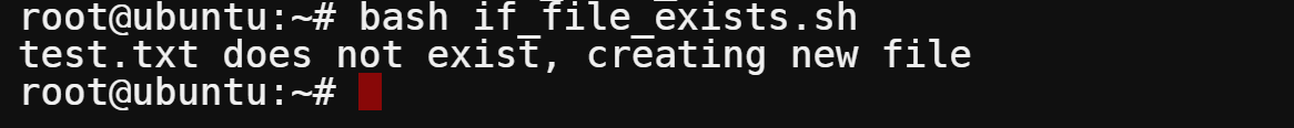 Rerun your if_file_exists.sh script