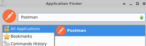 Application Finder からの Postman の起動